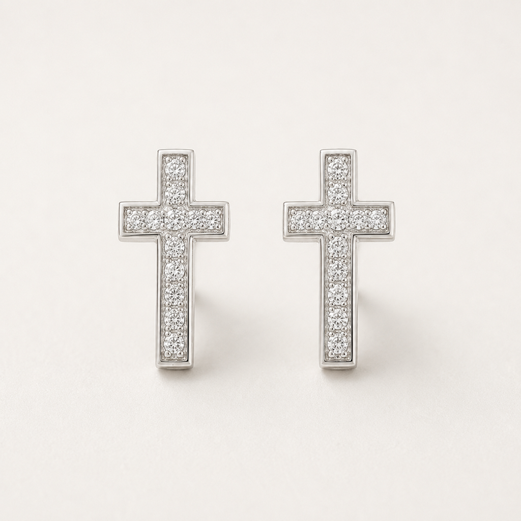 Éclat Cross Stud Earrings
