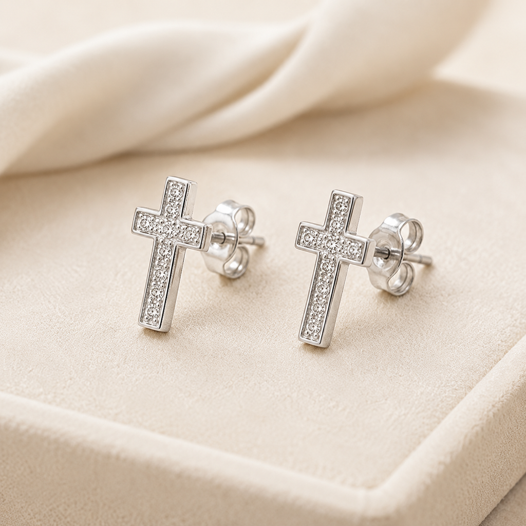 Éclat Cross Stud Earrings