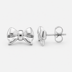 Éclat Bow Sterling Silver Stud Earrings