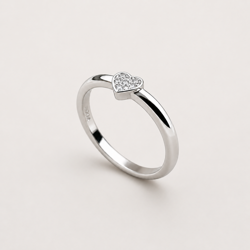 Bague cœur Amora en argent sterling 925  