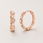 Éclat Rosé Hoop Earrings in 925 Sterling Silver