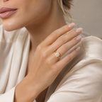 925 Sterling Silver Starry Square Zircon Ring