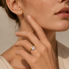 Lumière Teardrop 18k Gold Plated Zirconia Ring