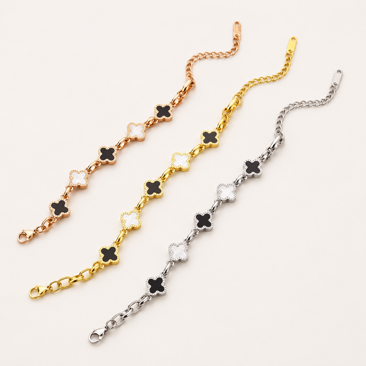 Clover Titanium Steel Bracelet