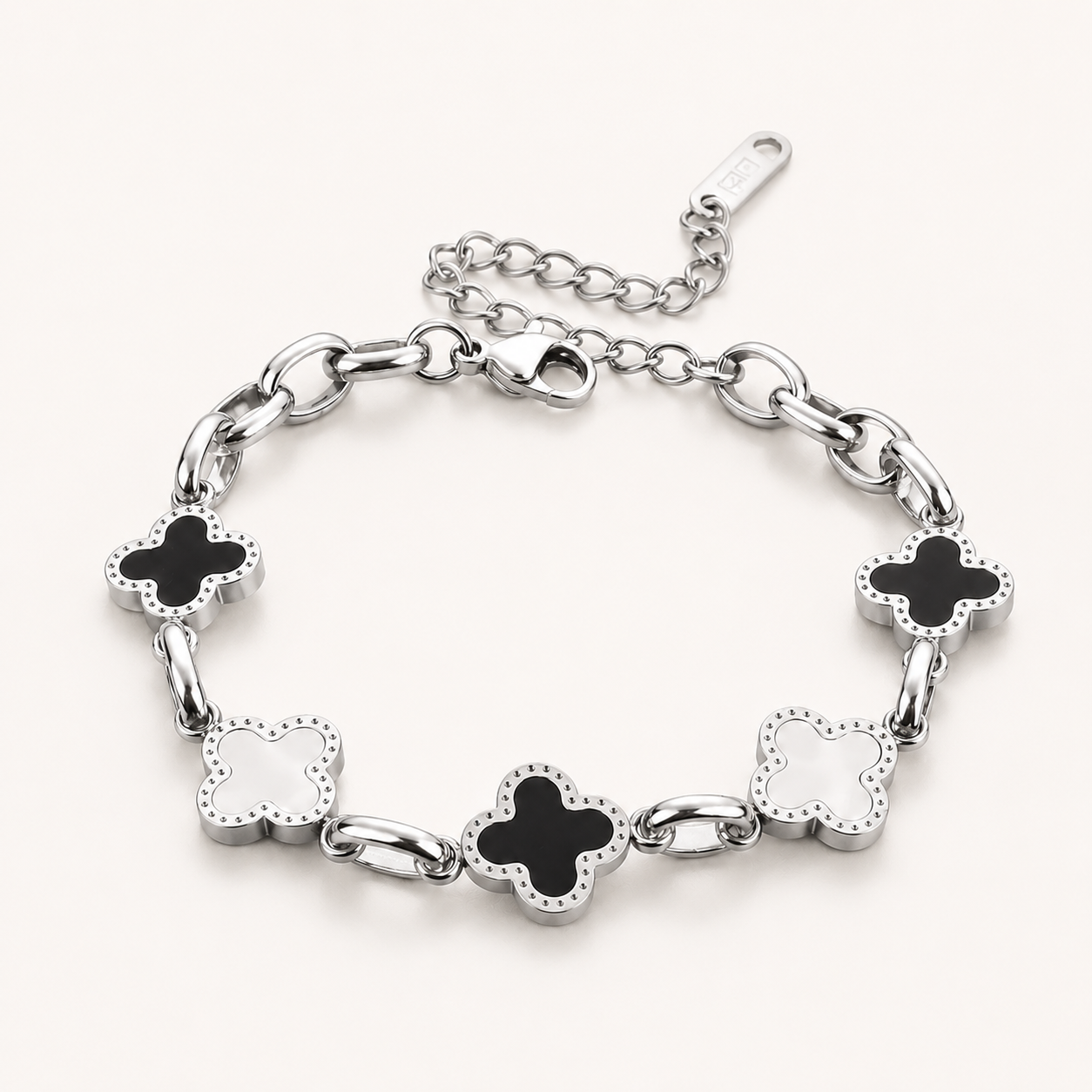 Clover Titanium Steel Bracelet