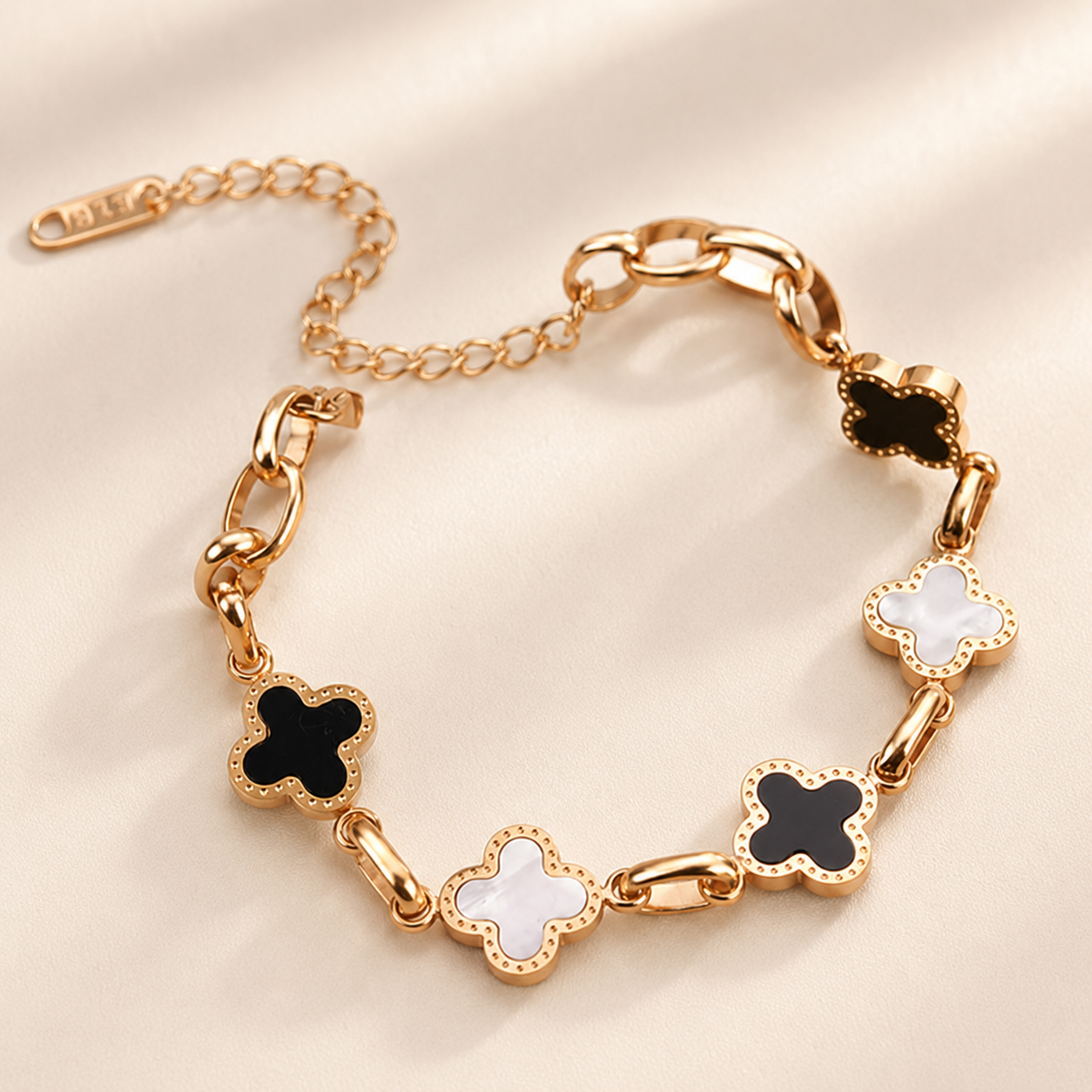Clover Titanium Steel Bracelet