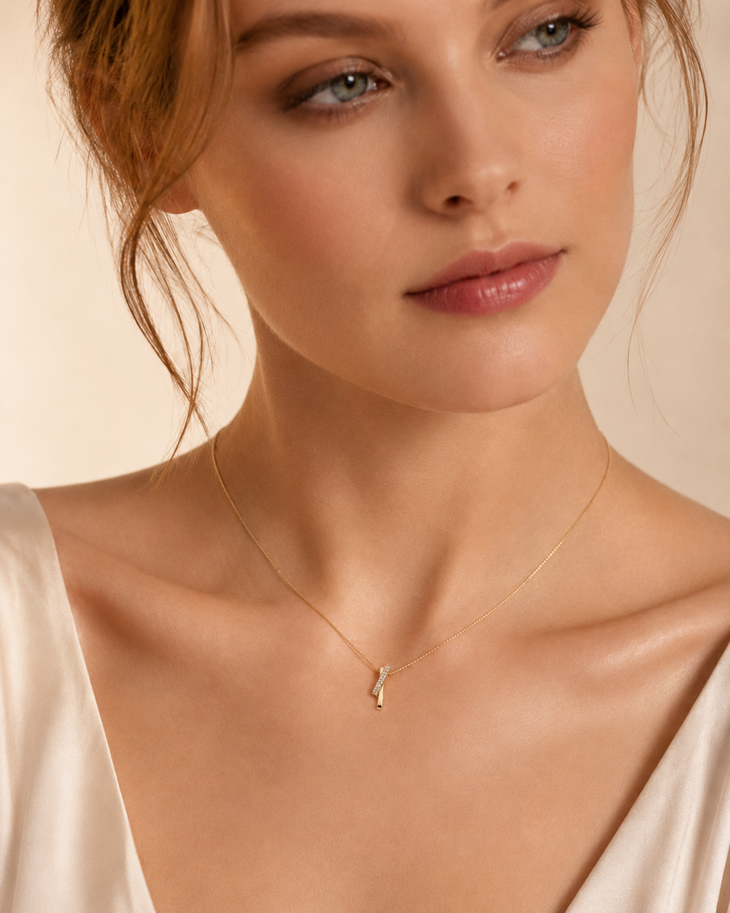 Gold Interlocking Geometric Necklace