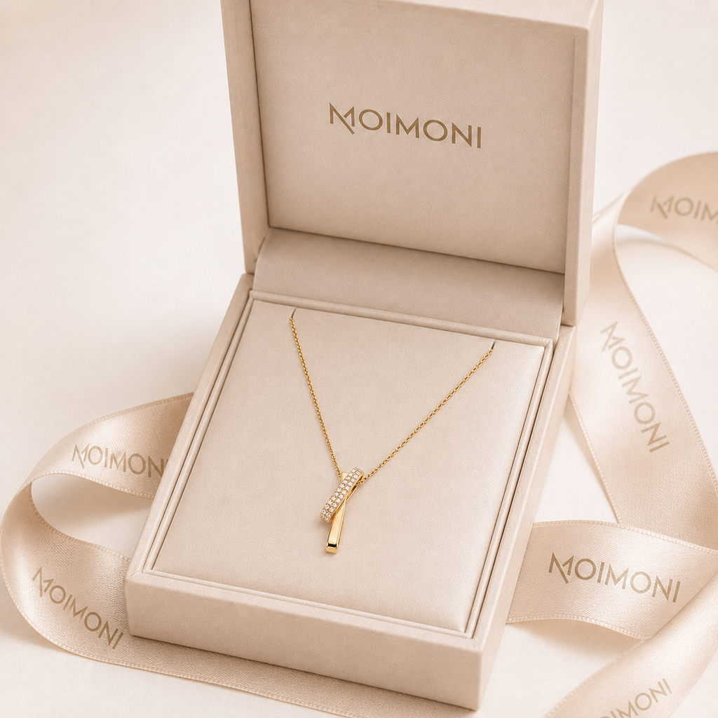 Gold Interlocking Geometric Necklace