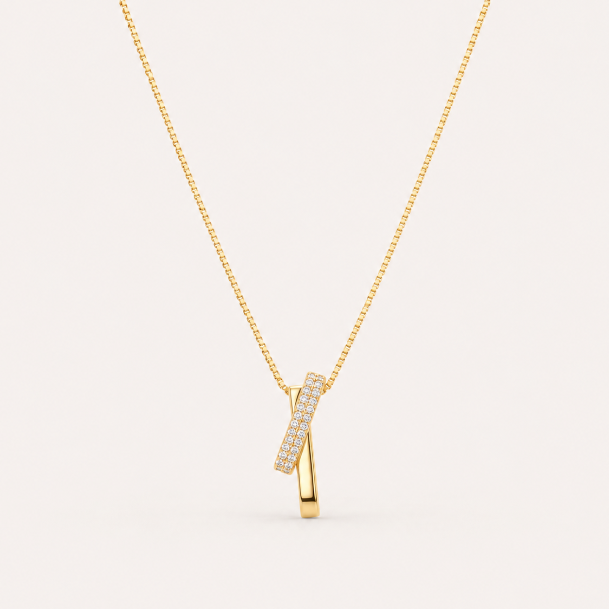 Gold Interlocking Geometric Necklace