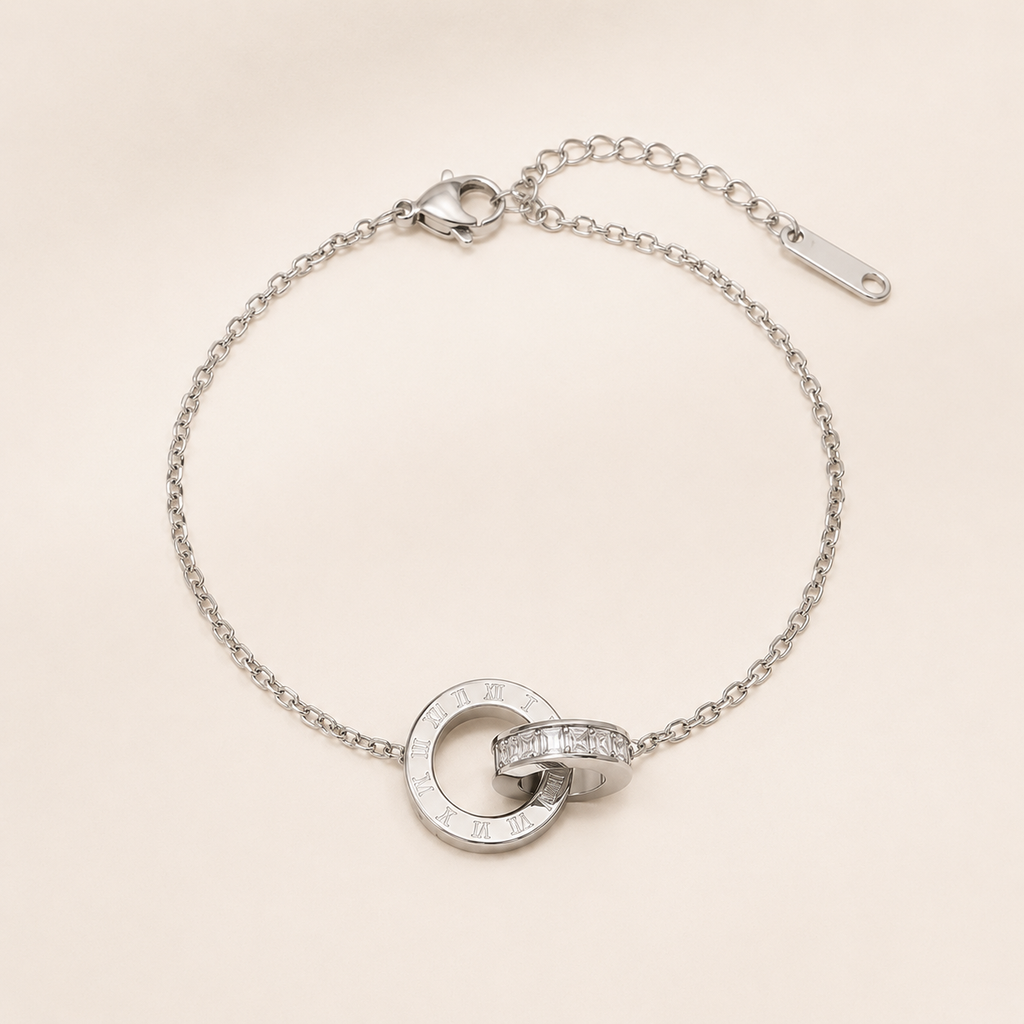 Gold Stainless Steel Interlocking Bracelet