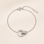 Gold Stainless Steel Interlocking Bracelet