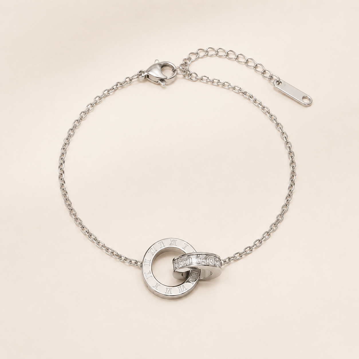 Gold Stainless Steel Interlocking Bracelet