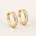 Goldcreolen mit Zirkonia