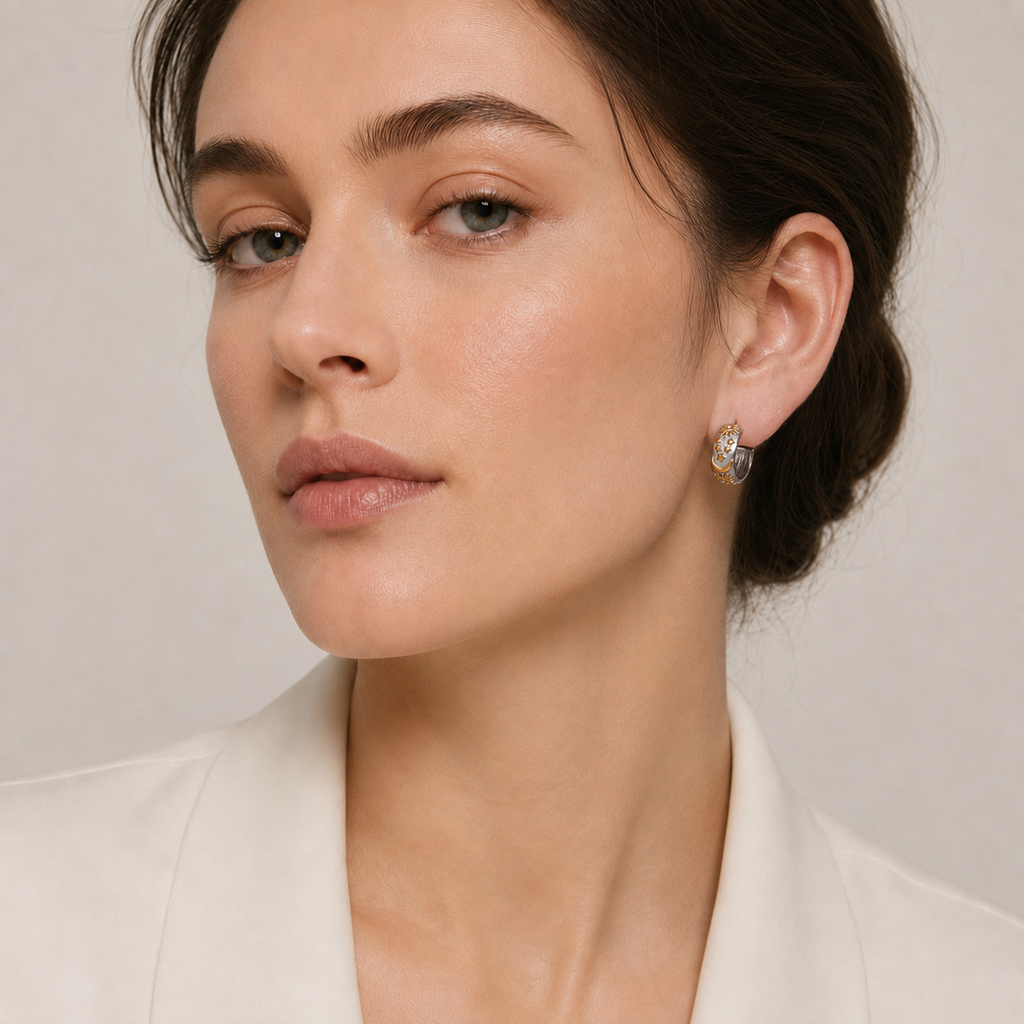 Celestial Charm Chunky Hoop Earrings