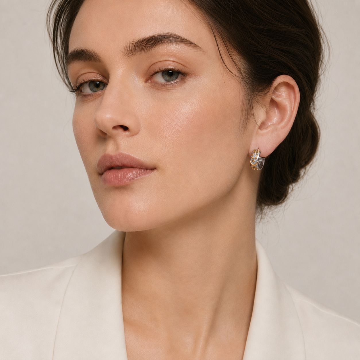 Celestial Charm Chunky Hoop Earrings