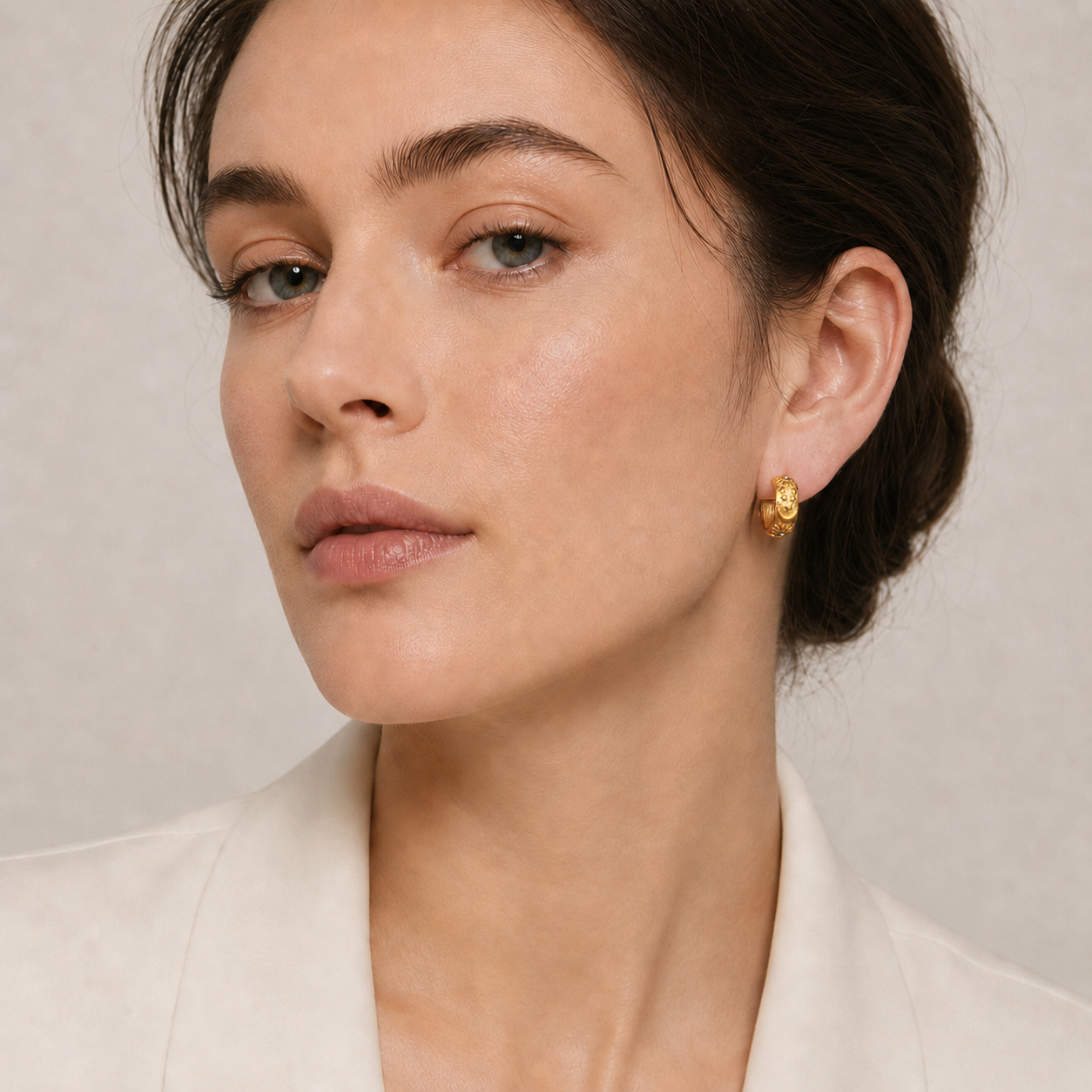 Celestial Charm Chunky Hoop Earrings