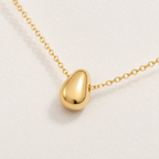Minimalist Water Drop 18K Gold-Plated Stainless Steel Necklace