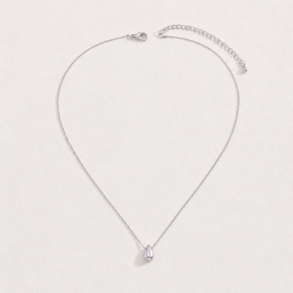Minimalist Water Drop 18K Gold-Plated Stainless Steel Necklace