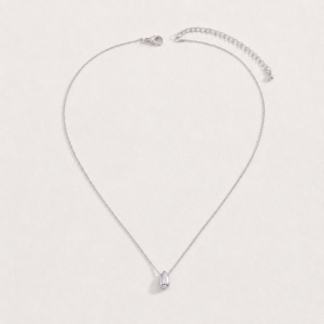 Minimalist Water Drop 18K Gold-Plated Stainless Steel Necklace