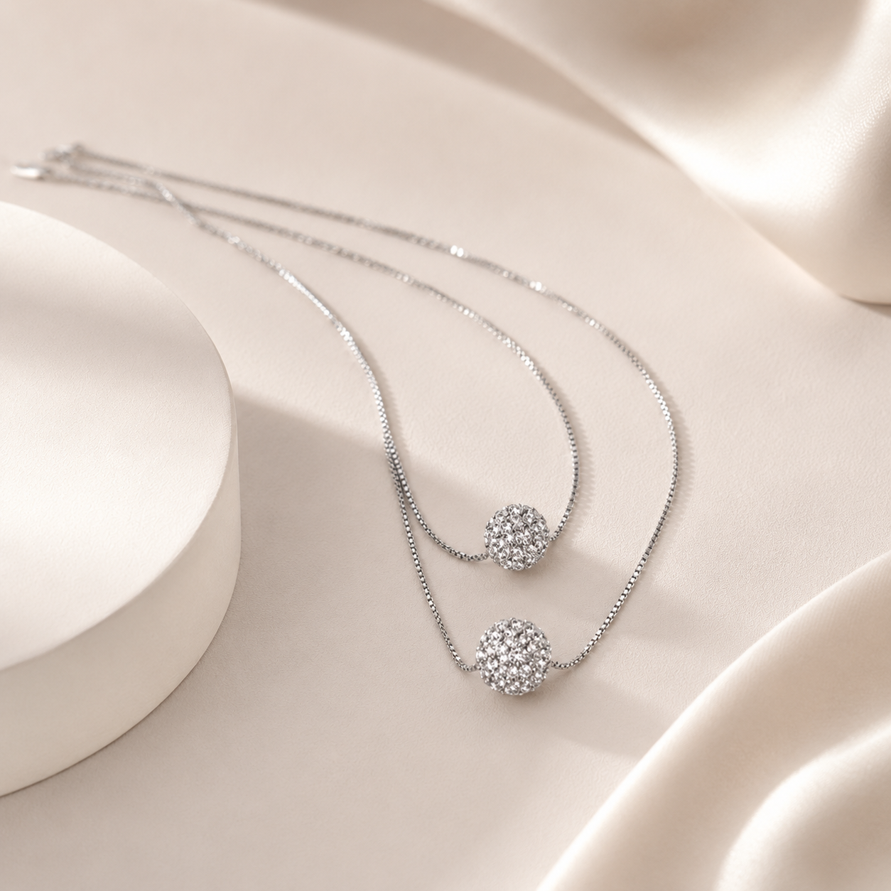 Lumière Pavé Sterling Silver Necklace