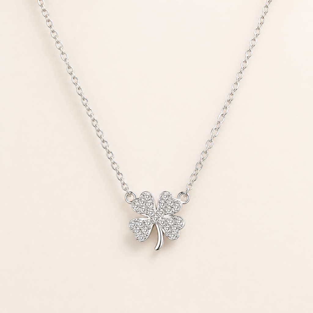 Lumière Clover Crystal Necklace