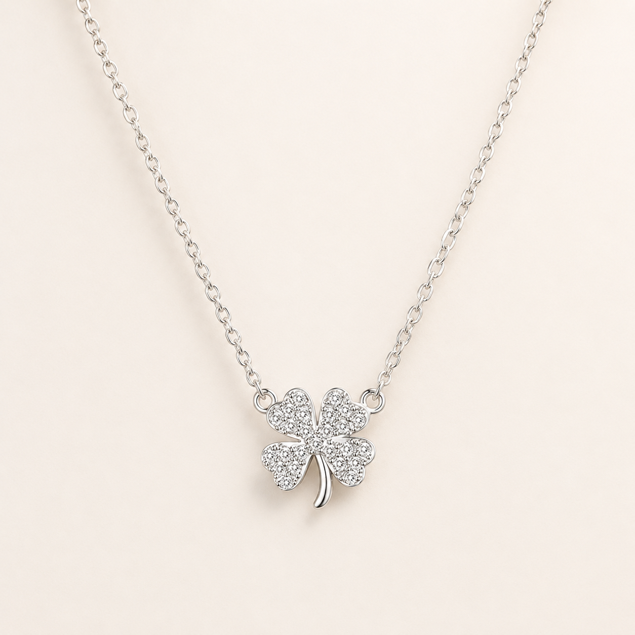 Lumière Clover Crystal Necklace
