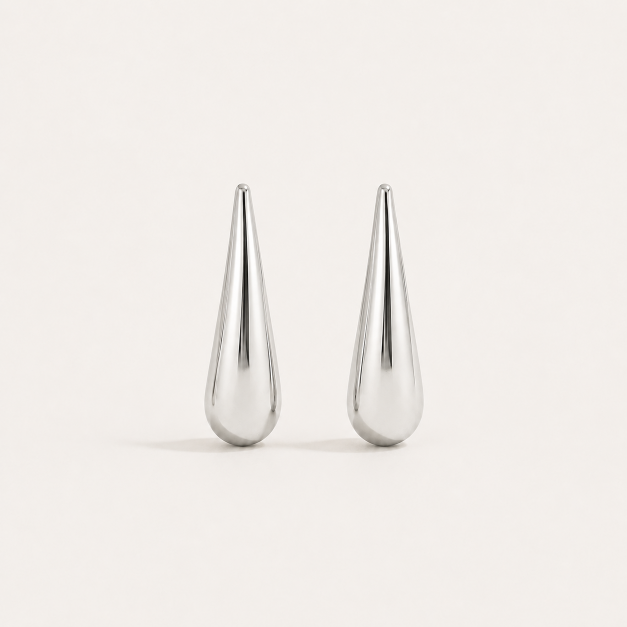 Minimalist Water Drop Earrings in Stainless Steel