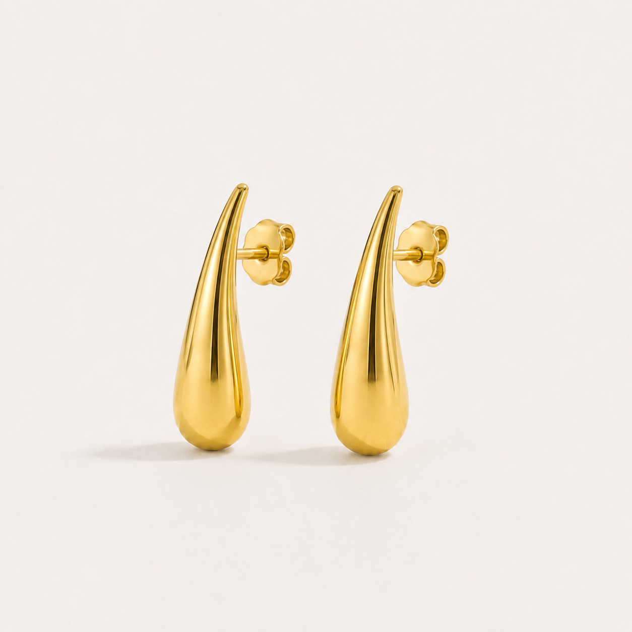 Minimalist Water Drop Earrings in Stainless Steel