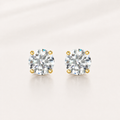 S925 Moissanite Solitaire Stud Earrings