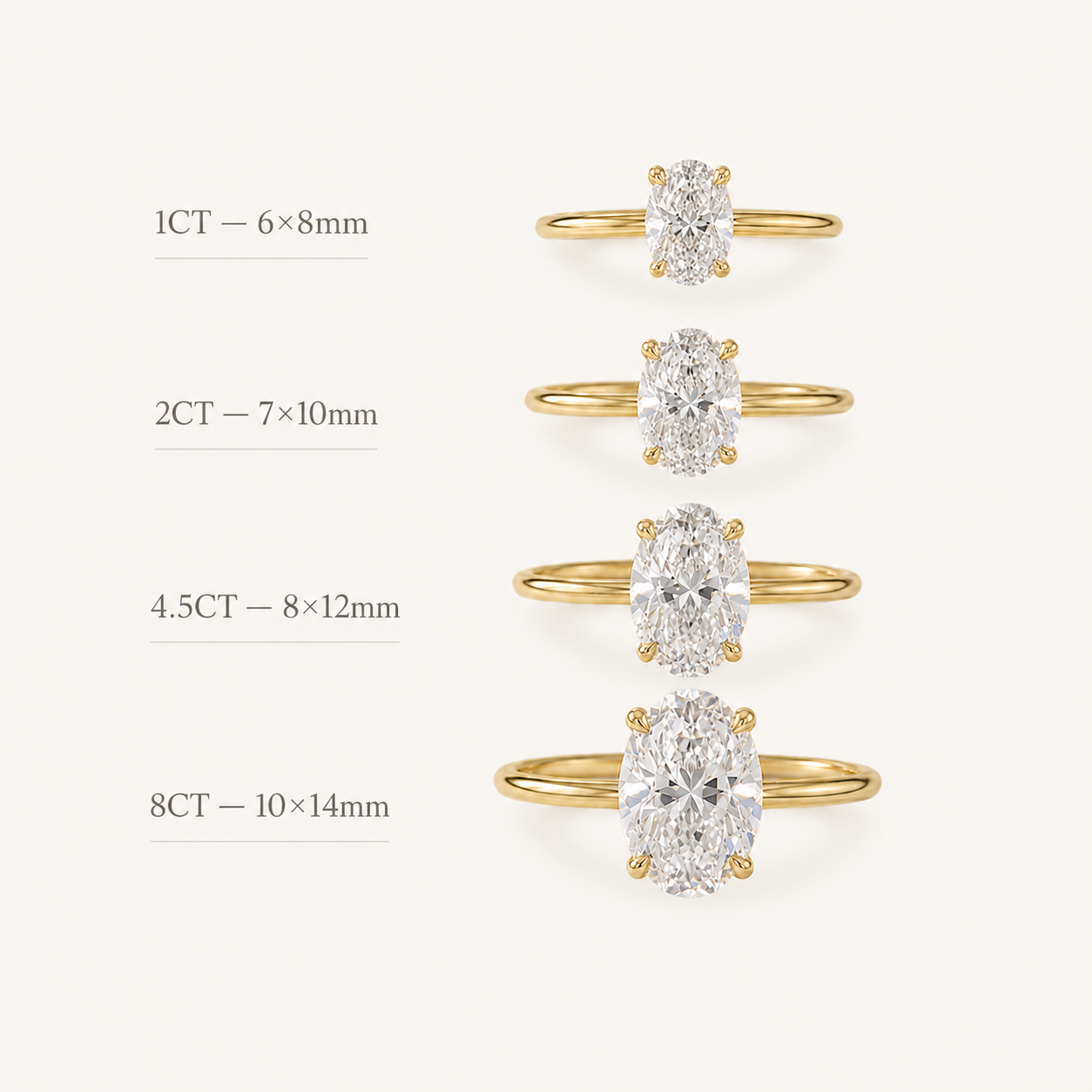 Oval Solitaire Zircon Ring in 925 Sterling Silver