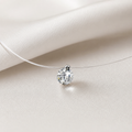 S925 Sterling Silver Invisible Moissanite Clavicle Necklace