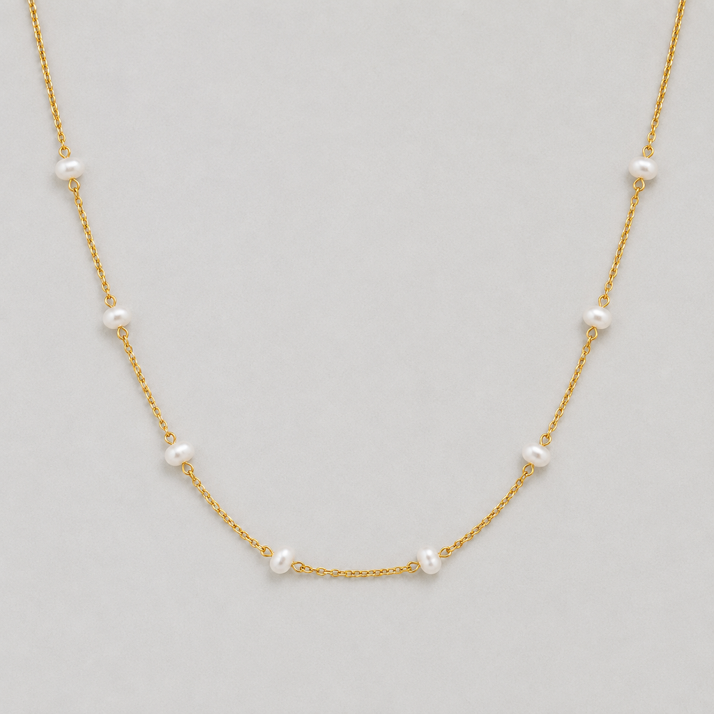 Elegant Pearl Gold Jewelry Set