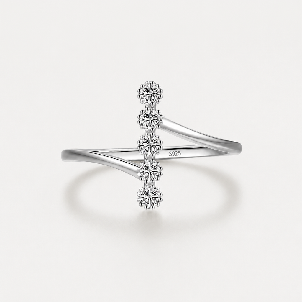 Bague Flora bypass en argent sterling 925  