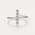 Bague Flora bypass en argent sterling 925  