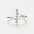 Bague Flora bypass en argent sterling 925  