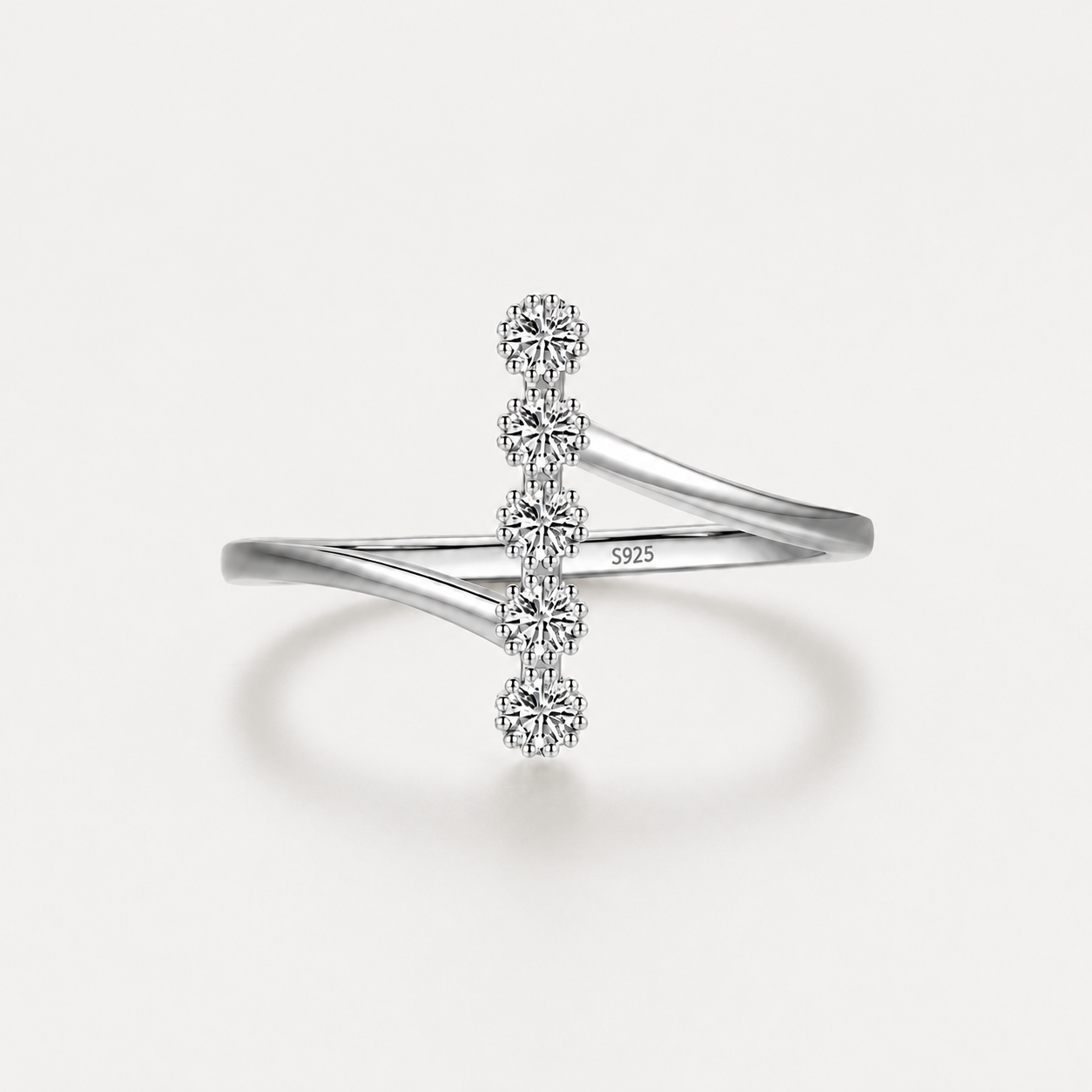 Bague Flora bypass en argent sterling 925  