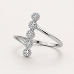 Bague Flora bypass en argent sterling 925  