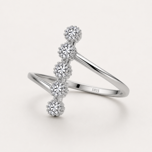 Bague Flora bypass en argent sterling 925  