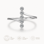 Bague Flora bypass en argent sterling 925  