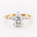 925 Sterling Silver Pear Lumière Ring