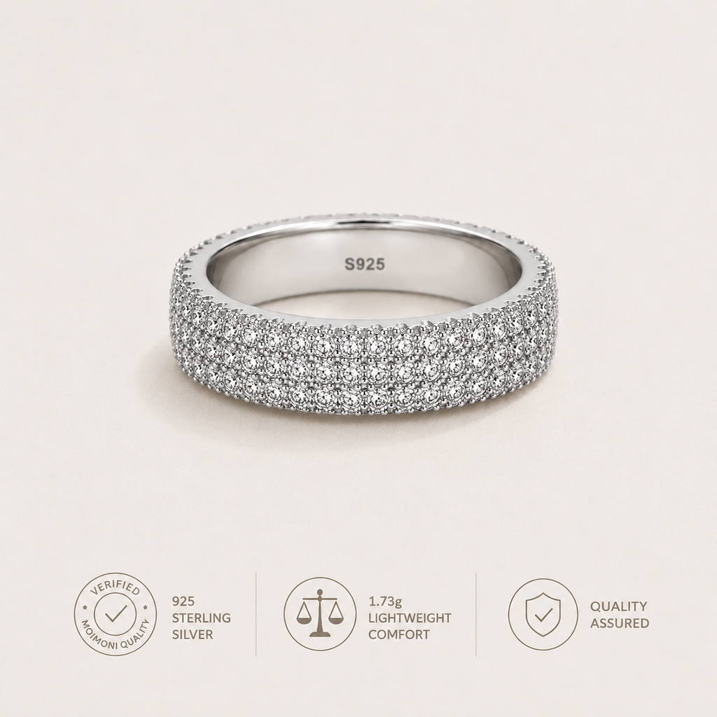 Anello Éclat Pavé — Argento sterling 925