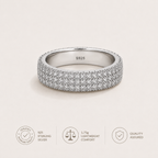 Anello Éclat Pavé — Argento sterling 925