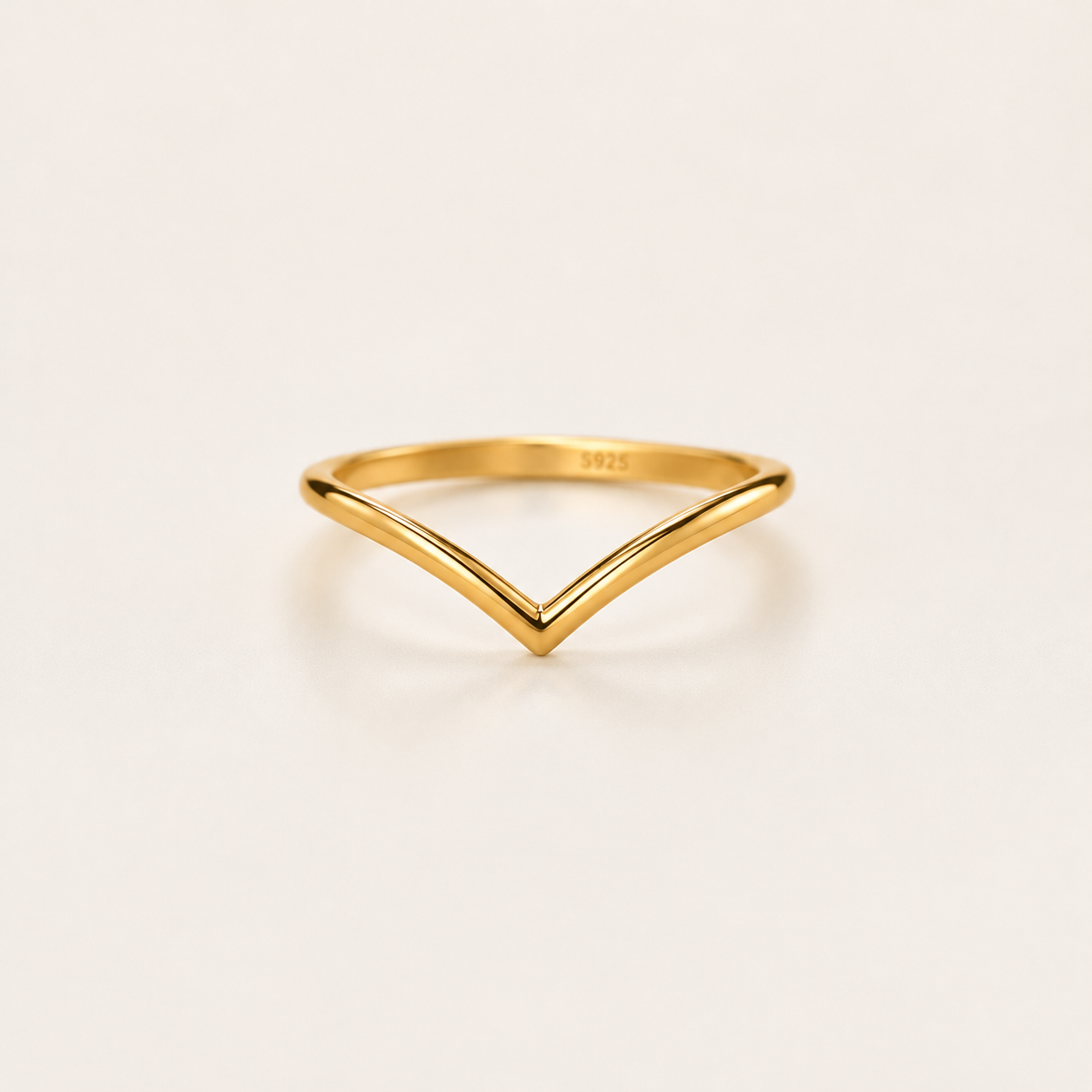 Bague en V classique et simple en argent sterling 925 pour femmes, engagement, anniversaire, bijou fin de haute qualité  