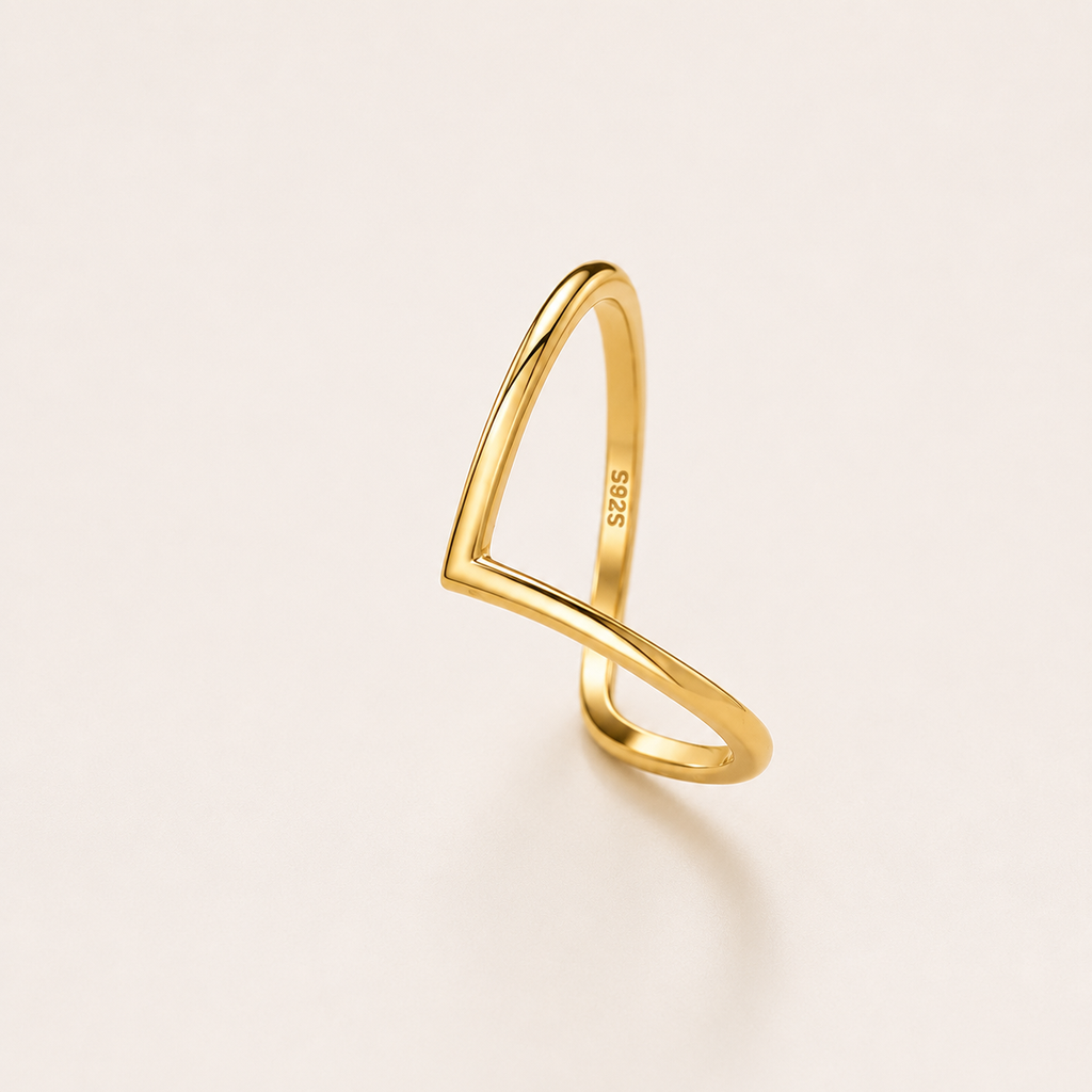 Bague en V classique et simple en argent sterling 925 pour femmes, engagement, anniversaire, bijou fin de haute qualité  