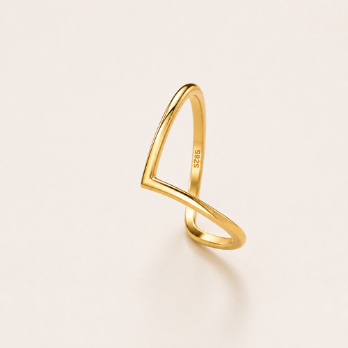 925 Sterling Silver V-Shaped Ring