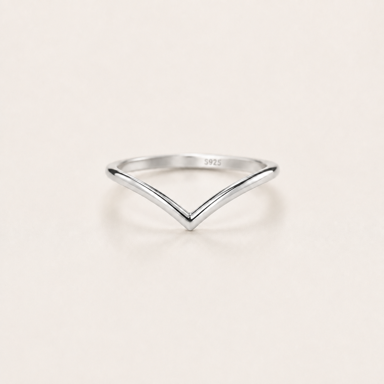 Bague en V classique et simple en argent sterling 925 pour femmes, engagement, anniversaire, bijou fin de haute qualité  