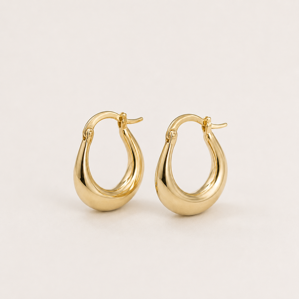 Boucles d'oreilles circulaires lisses classiques et simples en argent sterling 925 pour femmes, anniversaire, banquet, bijou fin de haute qualité  