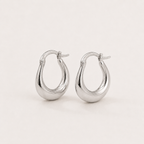 Boucles d'oreilles circulaires lisses classiques et simples en argent sterling 925 pour femmes, anniversaire, banquet, bijou fin de haute qualité  