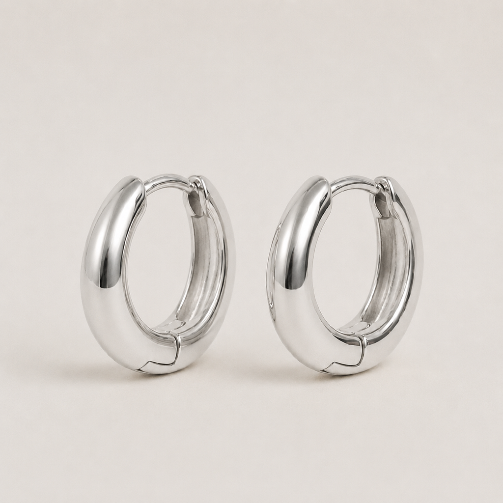 Boucles d'oreilles créoles géométriques coréennes en argent sterling 925, vente chaude, tempérament simple, bijoux exquis, cadeau sexy pour femme