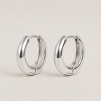 Boucles d'oreilles créoles géométriques coréennes en argent sterling 925, vente chaude, tempérament simple, bijoux exquis, cadeau sexy pour femme